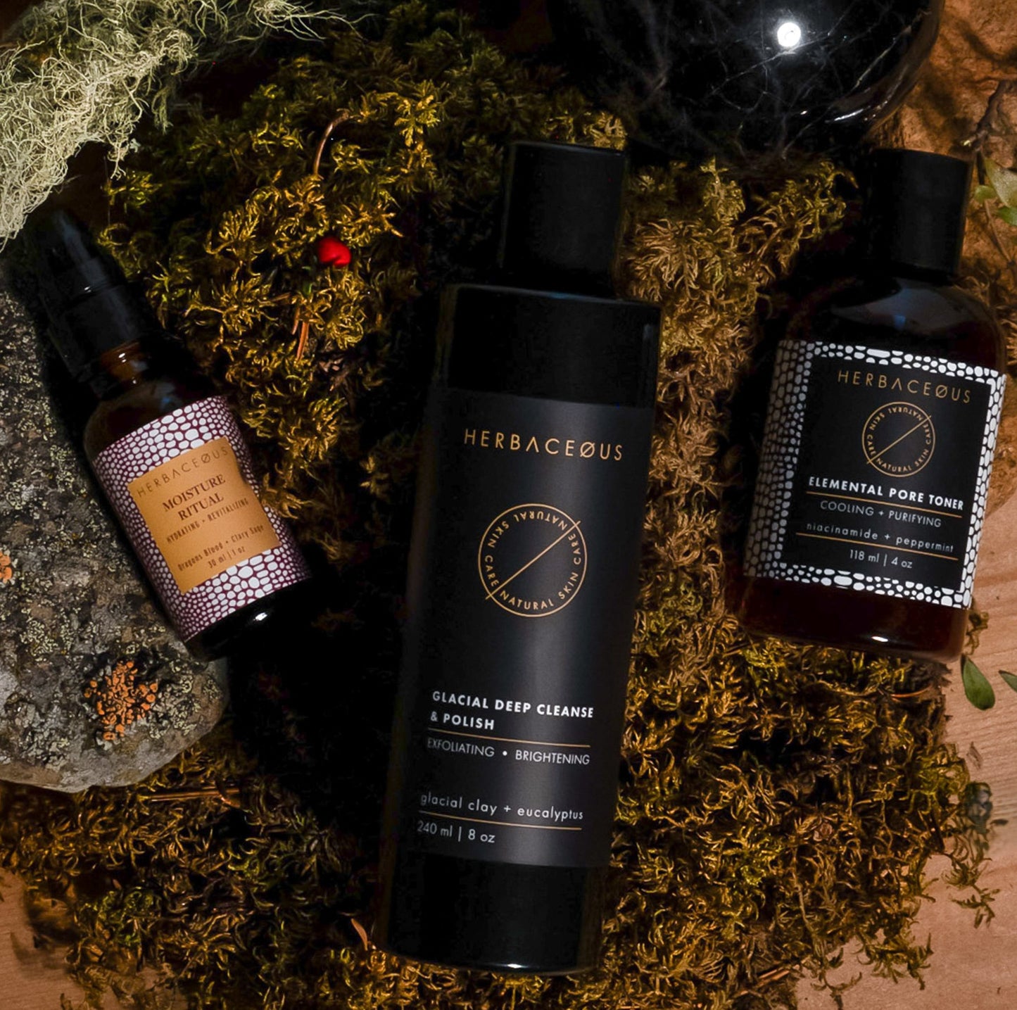 Herbaceous Skincare The Everyday Glow – daily natural skincare set for glowing complexion