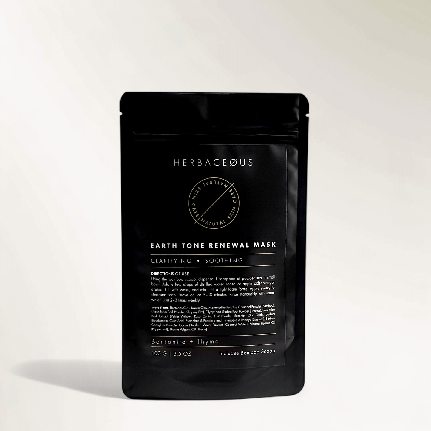 Herbaceous Earth Tone Renewal Mask packaging on a white background